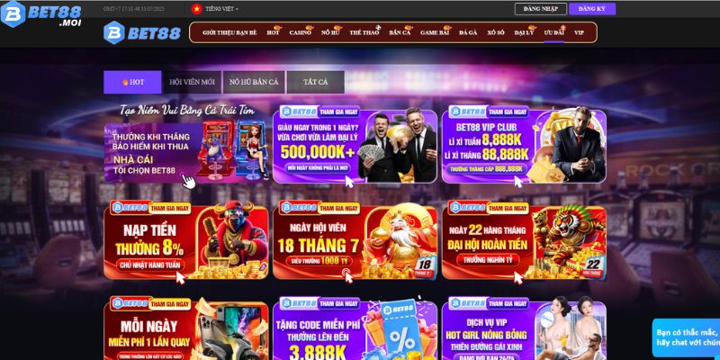 Bet88 31 Khuyến mãi tại BET88 siêu hấp dẫn